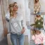 Fashion Fall Winter Street Wear Tan Knitting Flower Sweaters 2021 V-Neck Long Sleeve Loose Women Tops