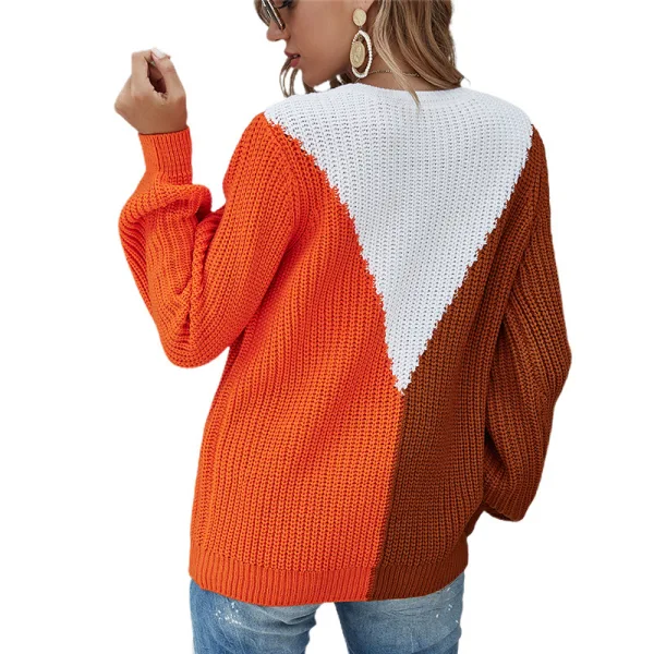 Fashion Candy Pink Multi-Colors Winter Fall Street Wear Knitting Sweaters 2021 Scoop Neck Loose Long Sleeve Women Tops