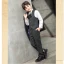 Mode Manches Longues Plaid Costume Garçon Mariage 2021 Mariage Manteau Pantalon Chemise Gilet