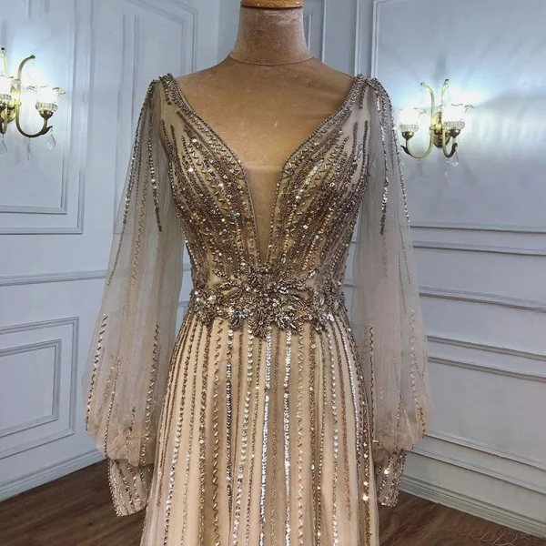 beige occasion dresses Tulle Off Shoulder Knee Length Evening Dresses Lace Appliques main image 1