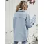 Mode Kaki Tomber Hiver Vêtement de rue Manteaux & Vestes 2021 Revers Manches Longues Ample Femme Hauts