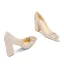 Charming Gold Rhinestone Wedding Shoes 2022 8 cm Thick Heels Pointed Toe Wedding Pumps High Heels