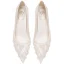 Elegant Ivory Satin Pearl Wedding Pumps High Heels 2021 8 cm Stiletto Heels Pointed Toe Wedding Shoes