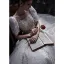 Luxury / Gorgeous White Beading Rhinestone Sequins Lace Flower Wedding Dresses 2022 Ball Gown Scoop Neck Short Sleeve Backless Royal Train Wedding