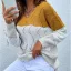 Fashion Yellow Fall Winter Street Wear Pierced Knitting Sweaters 2021 V-Neck Long Sleeve Loose Women Tops