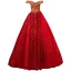 Scintillantes Rouge Glitter Perlage Paillettes Robe De Bal 2021 Princesse De l'épaule Sans Manches Dos Nu Longue Robe De Ceremonie