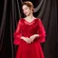 Chic / Belle Rouge En Dentelle Fleur Robe De Bal 2021 Princesse V-Cou Manches de cloche Dos Nu Longue Robe De Ceremonie