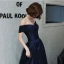 Chic / Beautiful Navy Blue Glitter Satin Prom Dresses 2022 A-Line / Princess Off-The-Shoulder Short Sleeve Backless Floor-Length / Long Formal Dresses