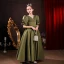 Modest / Simple Clover Green Satin Birthday Flower Girl Dresses 2022 Ball Gown V-Neck Puffy Short Sleeve Backless Floor-Length / Long Flower Girl Dresses