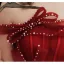Charming Burgundy Pearl Bow Prom Dresses 2021 Off-The-Shoulder A-Line / Princess Sleeveless Backless Floor-Length / Long Formal Dresses