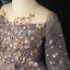 Chic / Beautiful Purple Beading Sequins Birthday Flower Girl Dresses 2022 Ball Gown Scoop Neck Long Sleeve Floor-Length / Long Flower Girl Dresses