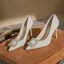 Chic / Beautiful Beige Rhinestone Sequins Evening Party Satin Pumps 2022 9 cm Stiletto Heels Pointed Toe Pumps High Heels