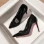 Fashion Black Street Wear See-through Pumps 2021 10 cm Stiletto Heels Leather Pointed Toe High Heels Pumps