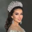 Sjarmerende Sølv Rhinestone Tiara Har Tilbehor 2022 Bryllup Tilbehør