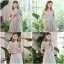 Modest / Simple Grey Bridesmaid Dresses 2022 A-Line / Princess Short Sleeve Backless Floor-Length / Long Bridesmaid Dresses