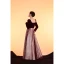 Elegant Suede Velour Black Heart-shaped Burgundy Winter Prom Dresses 2022 A-Line / Princess Square Neckline Long Sleeve Backless Floor-Length / Long Formal Dresses