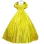 Vintage / Retro Ball Gown Green Satin Prom Dresses 2021 Square Neckline Short Sleeve Backless Floor-Length / Long Formal Dresses