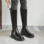 Fashion Black Street Wear Womens Boots 2022 Waterproof Round Toe Flat Boots