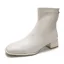 Vintage Beige Strassenmode Winter Stiefel Damen 2022 3 cm Thick Heels Low Heel Quadratische Zehe Stiefel