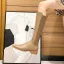 Moda Khaki Zużycie ulicy Zima Kozaki Damskie 2022 Płaskie Okrągłe Toe Boots