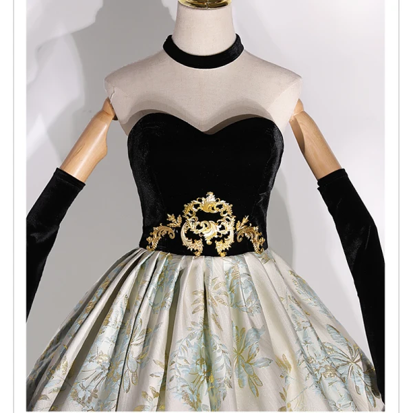 Elegante Schwarz Satin Drucken Ballkleider 2022 Ballkleid Rundhalsausschnitt Gold Stoffgürtel Ärmellos Rückenfreies Lange Festliche Kleider