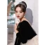 Fashion Black Prom Dresses 2022 A-Line / Princess Square Neckline Star Sequins 3/4 Sleeve Backless Floor-Length / Long Formal Dresses