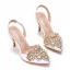Charmant Blanche Perle Faux Diamant Chaussure De Mariée 2022 9 cm Talons Aiguilles À Bout Pointu Mariage Talons Hauts