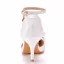 Chic / Belle Blanche Chaussure De Mariée 2022 Bride Cheville Noeud 7 cm Talons Aiguilles À Bout Pointu Mariage Talons Hauts