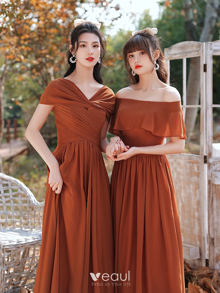 Camel bridesmaid dresses online