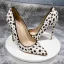 Mode Weiß Strassenmode Geflecktes Pumps 2021 Leder 12 cm Stilettos Spitzschuh Pumps Hochhackige