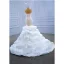 Luxe Haut de Gamme Charmant Blanche Volants en Cascade Robe De Mariée 2021 Trompette / Sirène Bretelles Spaghetti Sans Manches Perlage Perle En Dentelle Fleur Dos Nu