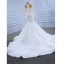 High-end White Beading Sequins Wedding Dresses 2021 Trumpet / Mermaid Scoop Neck Long Sleeve Cathedral Train Wedding