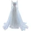 Scintillantes Haut de Gamme Blanche Perlage Perle Paillettes Robe De Mariée 2021 Trompette / Sirène U-Cou Manches Longues Dos Nu Longue Mariage