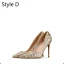 Sparkly Sølv Paljetter Brudesko 2020 10 cm Stiletthæler Spisse Bryllup Pumps
