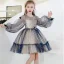 Fashion Ocean Blue Short Birthday Flower Girl Dresses 2021 Ball Gown Scoop Neck Star Rhinestone Sequins Long Sleeve