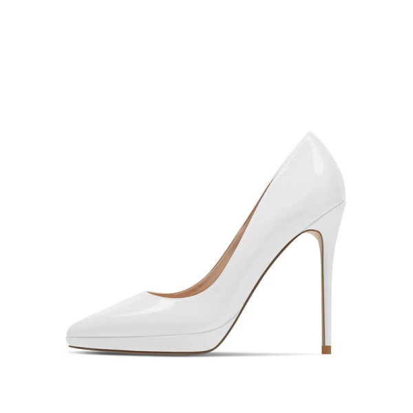 Modest / Simple Nude Office OL Patent Leather Pumps 2020 12 cm Stiletto Heels Pointed Toe Pumps