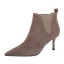 Simple Hiver Kaki Désinvolte Daim Bottes Femme 2020 Cuir Bottines 7 cm Talons Aiguilles À Bout Pointu Bottes