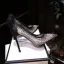 Charmig Silver Afton Rhinestone Pumps 2020 Läder 10 cm Stilettklackar Spetsiga Pumps