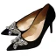 Chic Noire Promo Faux Diamant Papillon Escarpins 2020 9 cm Talons Aiguilles À Bout Pointu Escarpins