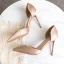 Simple Nues Soie Promo Chaussures Femmes 2020 10 cm Talons Aiguilles À Bout Pointu Talons