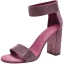 Minimalist Nude Evening Party Rhinestone Womens Sandals 2020 Leather 9 cm Thick Heels Open / Peep Toe Sandals