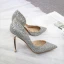 Sparkly Silver Evening Party Glitter Sequins Womens Shoes 2020 10 cm Stiletto Heels Pointed Toe Heels
