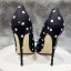 Edles Schwarz Cocktail Seide Satin Pumps 2020 Geflecktes Schleife 12 cm Stilettos Spitzschuh Pumps