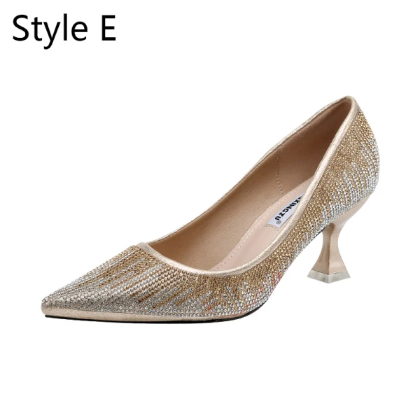 Charmant Rot Abend Pumps 2020 Perle Strass 6 cm Stilettos Spitzschuh Pumps