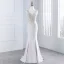 Chic / Belle Gris Fait main Perlage Robe De Soirée 2018 Trompette / Sirène Dentelle Fleur Paillettes V-Cou Dos Nu Sans Manches Train De Balayage Robe De Ceremonie