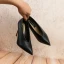 Vintage / Originale Simple Noire Désinvolte Escarpins 2020 10 cm Talons Aiguilles À Bout Pointu Escarpins