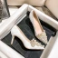 Chic Ivoire Faux Diamant Perle Chaussure De Mariée 2020 7 cm Talons Aiguilles À Bout Pointu Mariage Escarpins