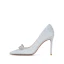 Scintillantes Argenté Faux Diamant Chaussure De Mariée 2020 Glitter Paillettes 10 cm Talons Aiguilles À Bout Pointu Mariage Escarpins