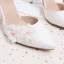 Schöne Weiß Ball Damenschuhe 2020 Perle Spitze Blumen Knöchelriemen 9 cm Stilettos Spitzschuh High Heels