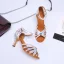 Sexy Charming White Rhinestone Latin Dance Shoes 2020 Ankle Strap 8 cm Stiletto Heels Open / Peep Toe Dancing Sandals